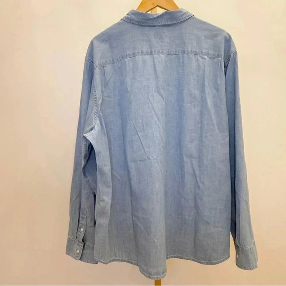 Levi's Men's 2XL Blue Denim Long Sleeve Button-Up Shirt Casual Chambray - Picture 12 of 14